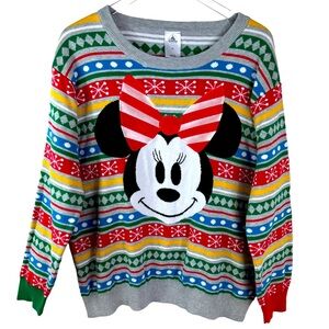 Disney Store Minnie Mouse Family Holiday Christmas Sweater Women's Plus 2XL